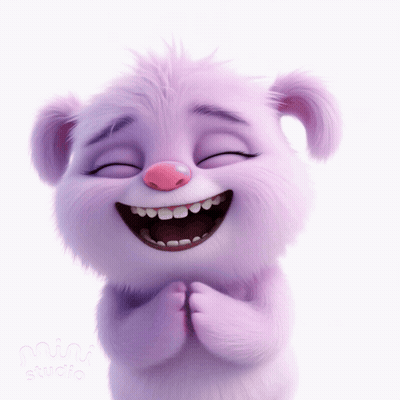 Purple Teddy Bear Smiling GIF