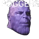 Purple Thanos Head With Beard GG Sticker