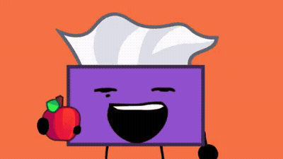 Purple Tissue Box Holding Red Apple GIF
