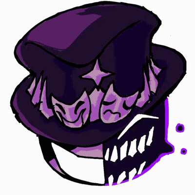 Purple Top Hat With Skull GIF