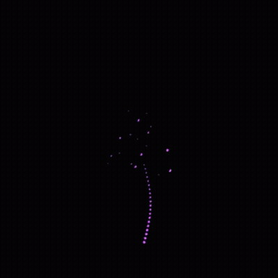 Purple Tree On Black Background GIF