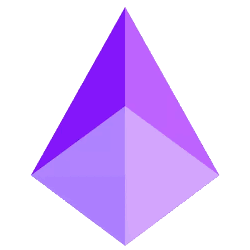 Purple Triangle With Gradient Sticker
