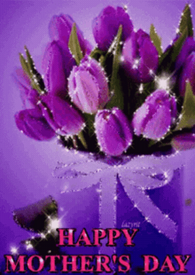 Purple Tulips Happy Mother's Day GIF
