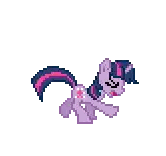 Purple Twilight Sparkle With Pink Mane And Tail Sticker