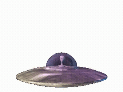 Purple UFO Flying GIF