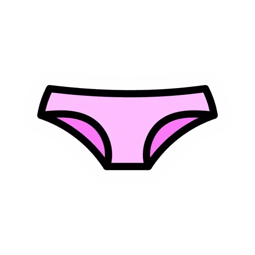 Purple Underwear Icon With Black Outline Sticker