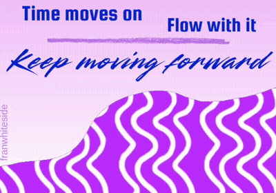 Purple White Wave Time Moves On Flow With It GIF