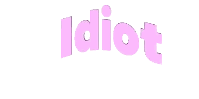 Purple Word Idiot Sticker