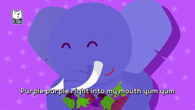 Purple Yum Yum Text GIF