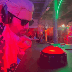 Push The Button Scared Guy GIF