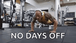 Push Up Dwayne Johnson No Days Off GIF