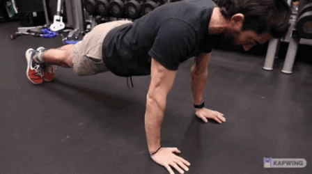 Push Up Gym Man Workout GIF