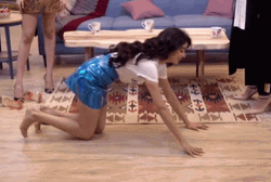 Push Up Slim Woman Exercise GIF