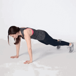 Push Up Woman Fitness Exercise GIF