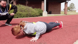 Push Up Woman Trainer GIF