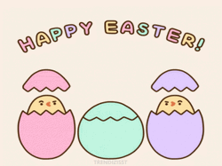 Pusheen And Chicks Good Morning Happy Easter GIF