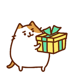 Pusheen Cat Birthday Present GIF