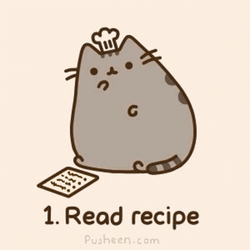 Pusheen Cat Cooking Pizza Fail GIF