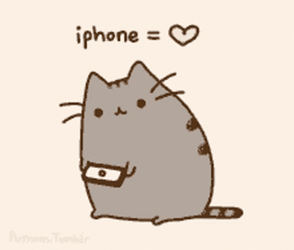 Pusheen Cat Loves Iphone 14 GIF