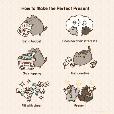 Pusheen Cats Making Perfect Present GIF