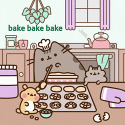 Pusheen The Cat Baking GIF