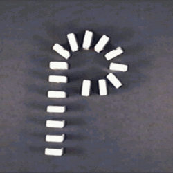 Pushing Dominos Falling P GIF