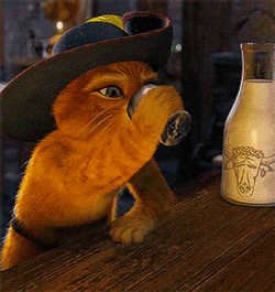 Puss N Boots Getting Drunk At The Bar GIF