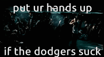 Put Your Hands Up Dodgers Suck Poster GIF