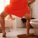 Putting A Lot Of Powder Down Under GIF