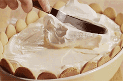 Putting Cream On Pie