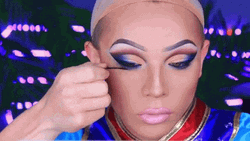 Putting On Fake Eyelashes  GIF