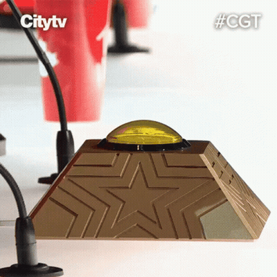 Pyramid Object With Yellow Button And Citytv GIF