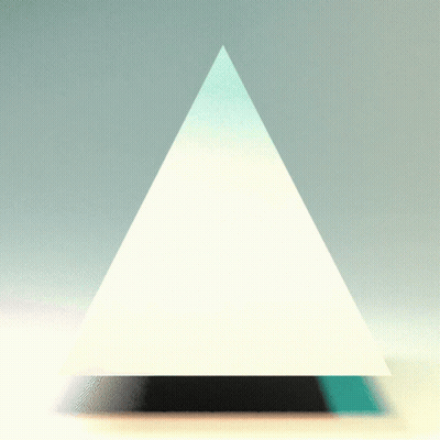 Pyramid Of Triangles With Blue Gradient GIF