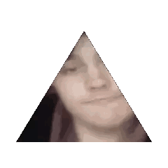 Pyramid Reflection Of Man's Face Sticker