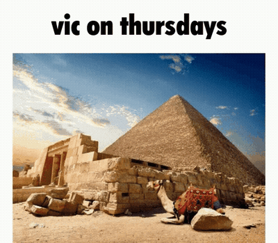 Pyramid Saying Vic On Thursdays GIF