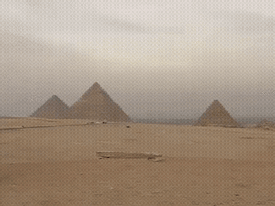 Pyramids In Desert GIF