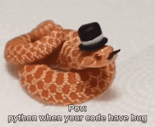 Python Chilling With Hat Tongue Out GIF