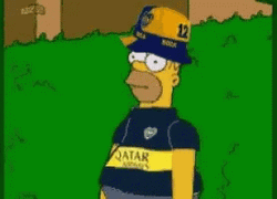 Qatar Football Fan Homer Bushes GIF