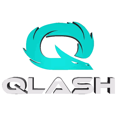 Qlash Logo With Blue Q Sticker