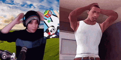 Quackity GTA San Andreas Carl Johnson Confused Animation GIF