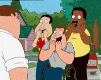 Quagmire Chris Joe Cheering Peter GIF