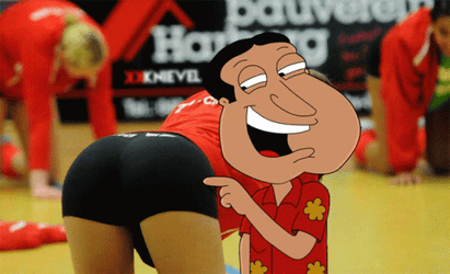 Quagmire Pointing Buttocks GIF