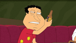Quagmire Punching Bottle GIF