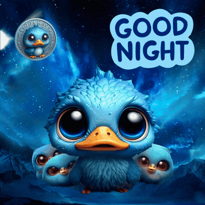Quaker Duck Saying Good Night GIF