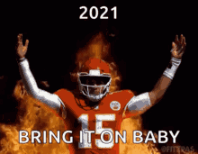 Quarterback Patrick Mahomes Bring It On 2021 GIF