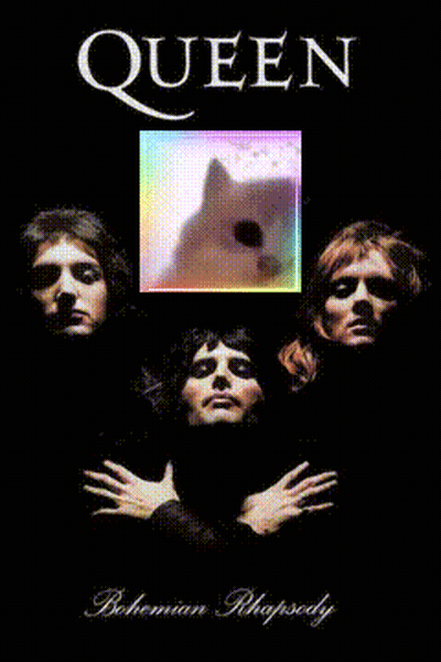 Queen Bohemian Rhapsody Poster With Cat GIF