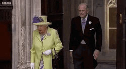 Queen Elizabeth Prince Philip Walking