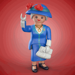 Queen Elizabeth Waving Lego