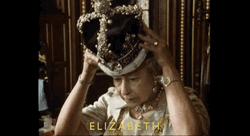 Queen Elizabeth Wears Crown