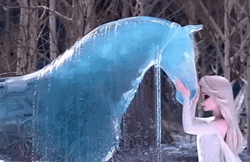 Queen Elsa Horse GIF